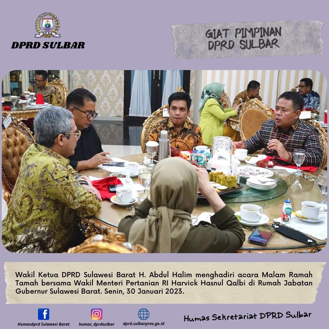 Wakil Ketua DPRD Hadiri Malam Ramah Taman Bersama Wamentan